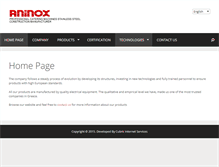 Tablet Screenshot of aninox.com